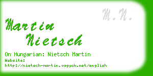 martin nietsch business card